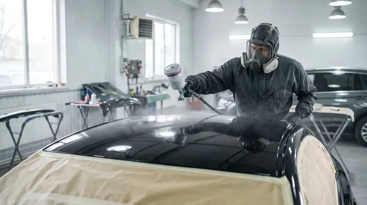 Покраска крыши